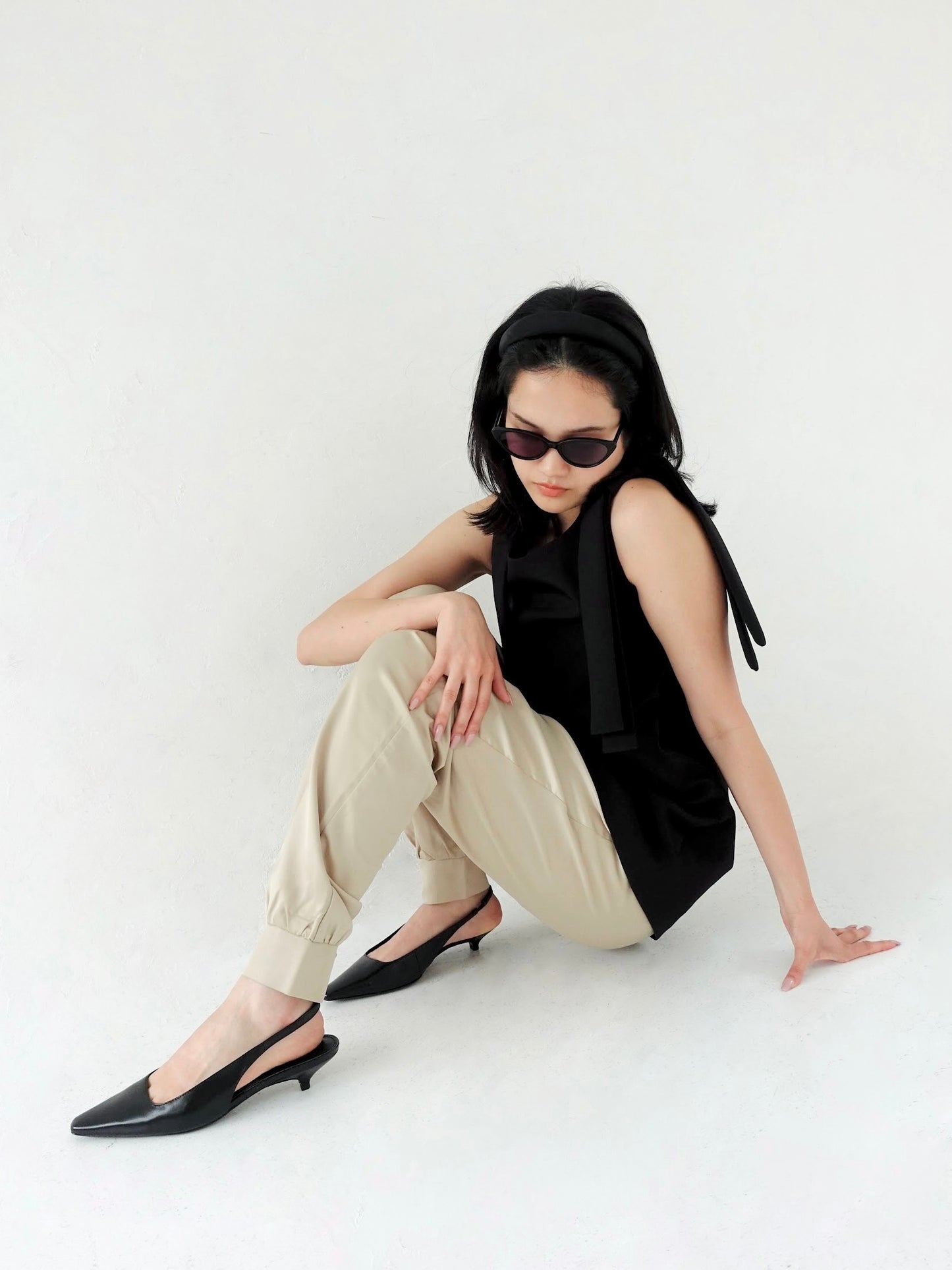 Satin Pants - BEIGE