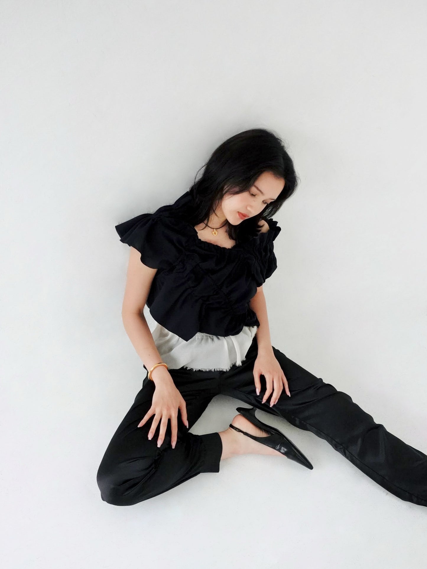 Satin Pants - BLACK