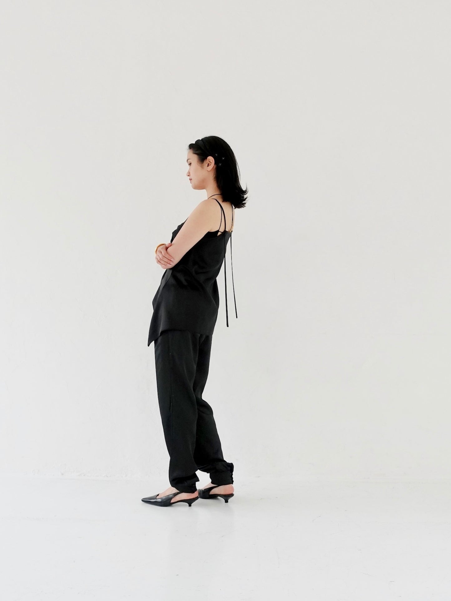 Satin Pants - BLACK
