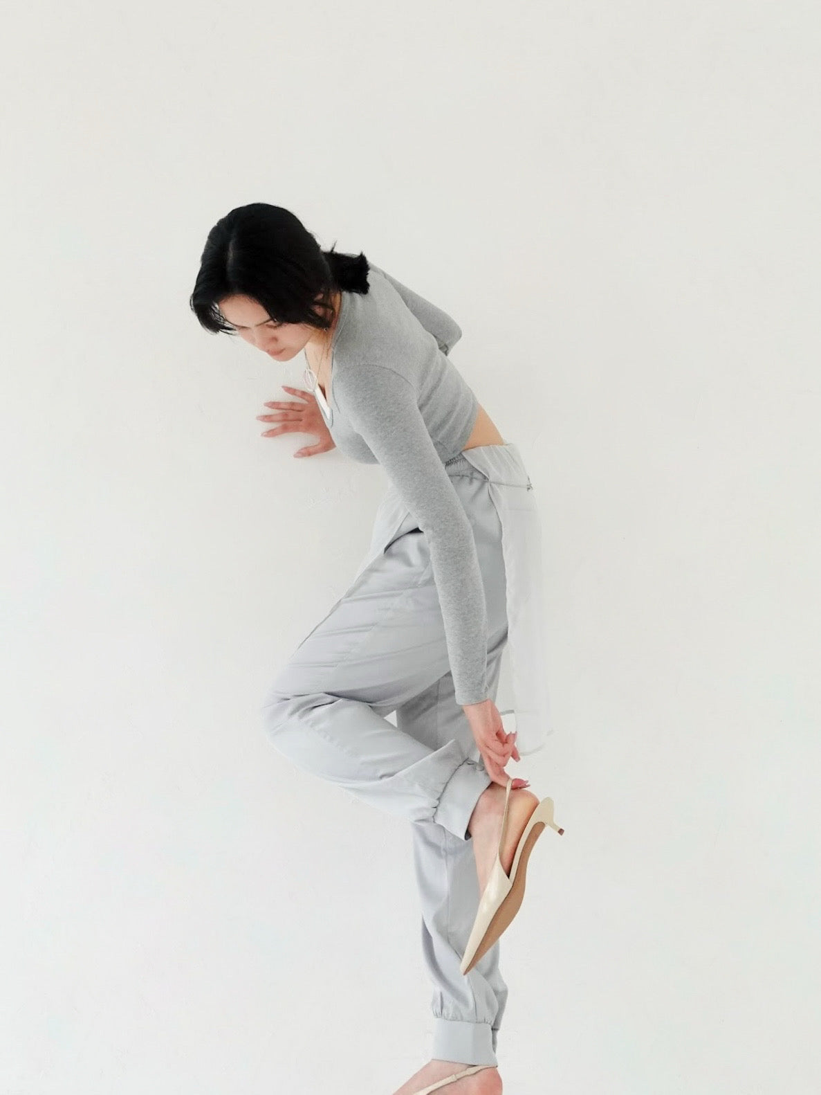 Satin Pants - ICE BLUE