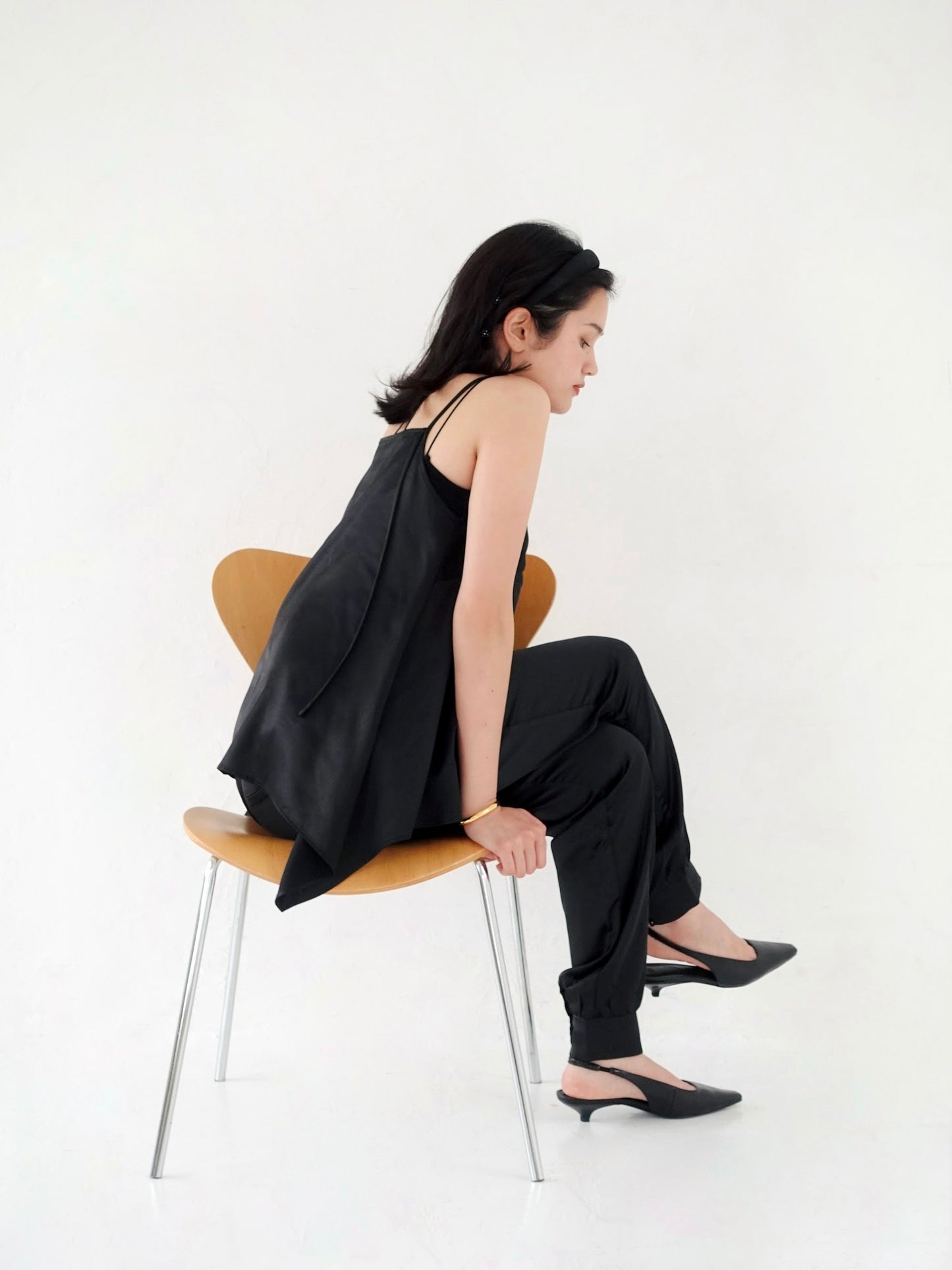 Satin Pants - BLACK