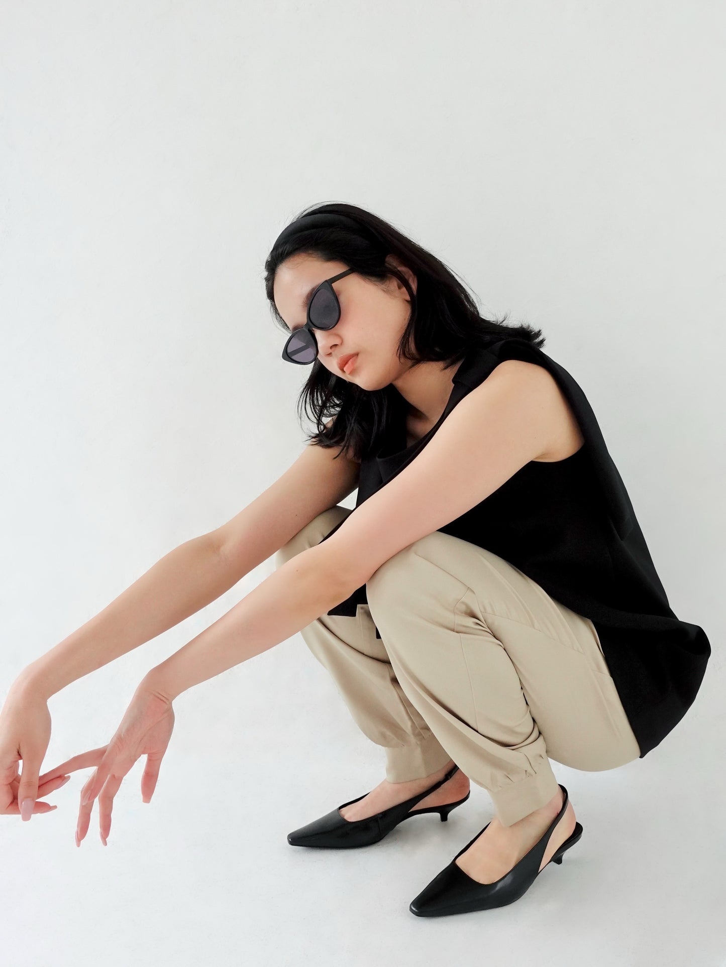 Satin Pants - BEIGE