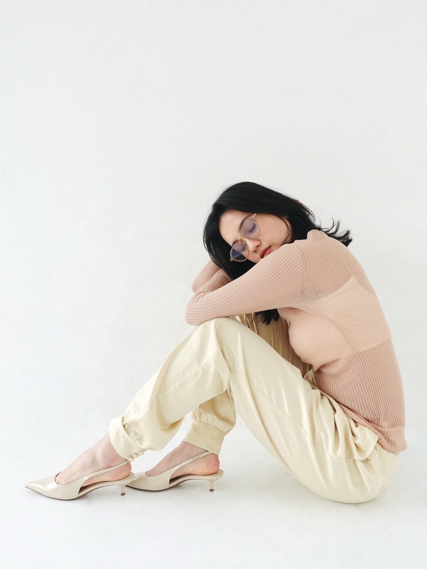 Satin Pants - CREAM