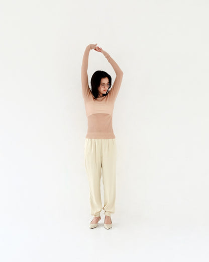 Satin Pants - CREAM