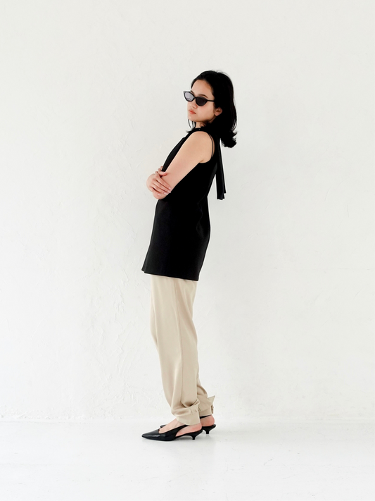 Satin Pants - BEIGE