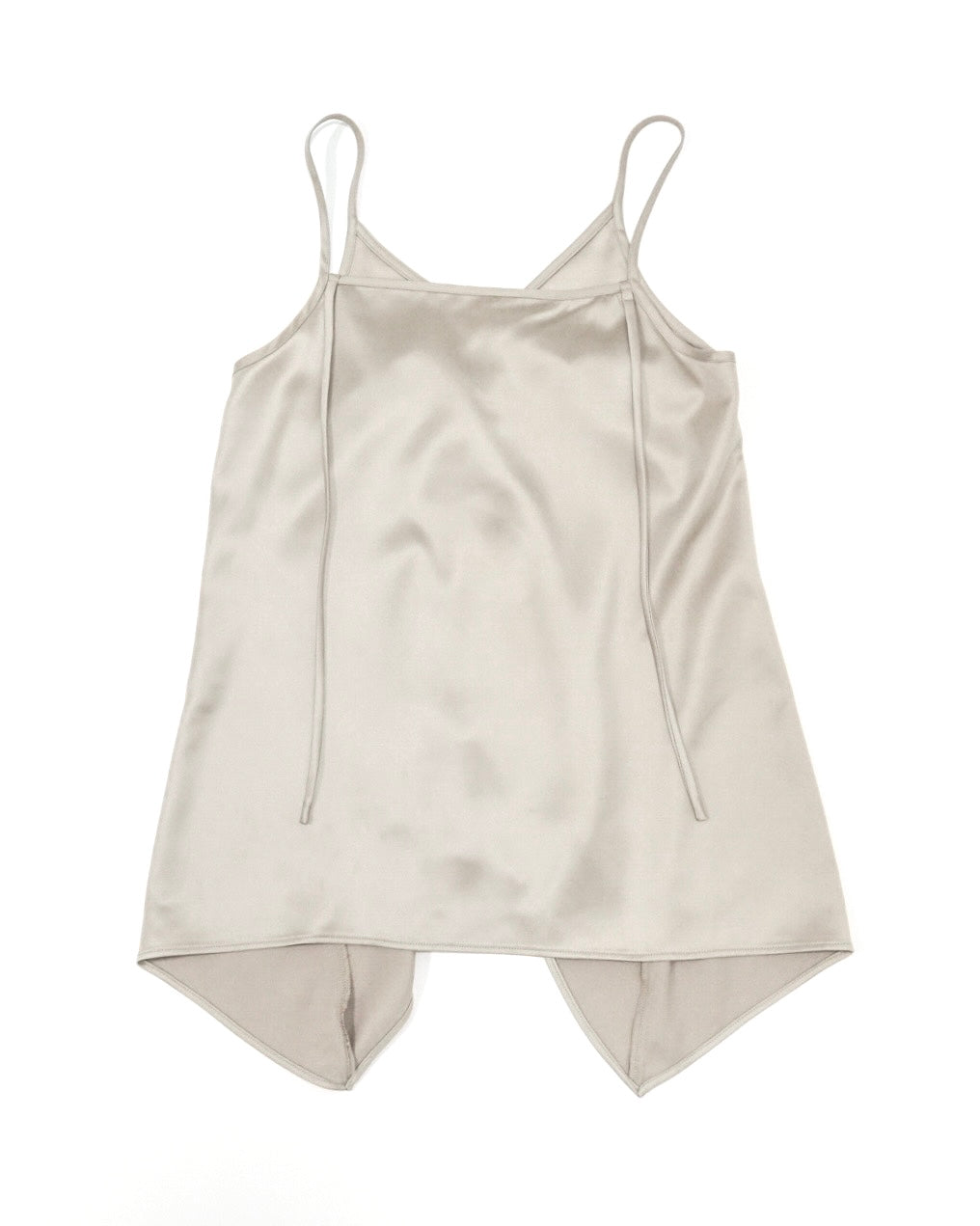 Satin Camisole Tops - BEIGE