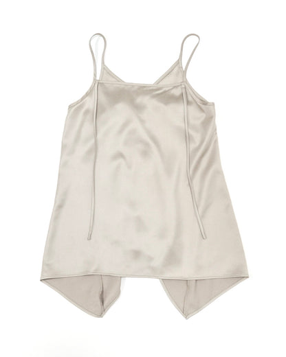 Satin Camisole Tops - BEIGE