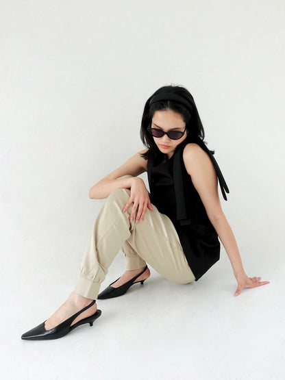 Satin Pants - BEIGE