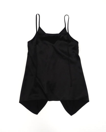 Satin Camisole Tops - BLACK