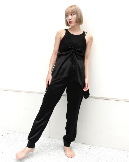 Satin Pants - BLACK