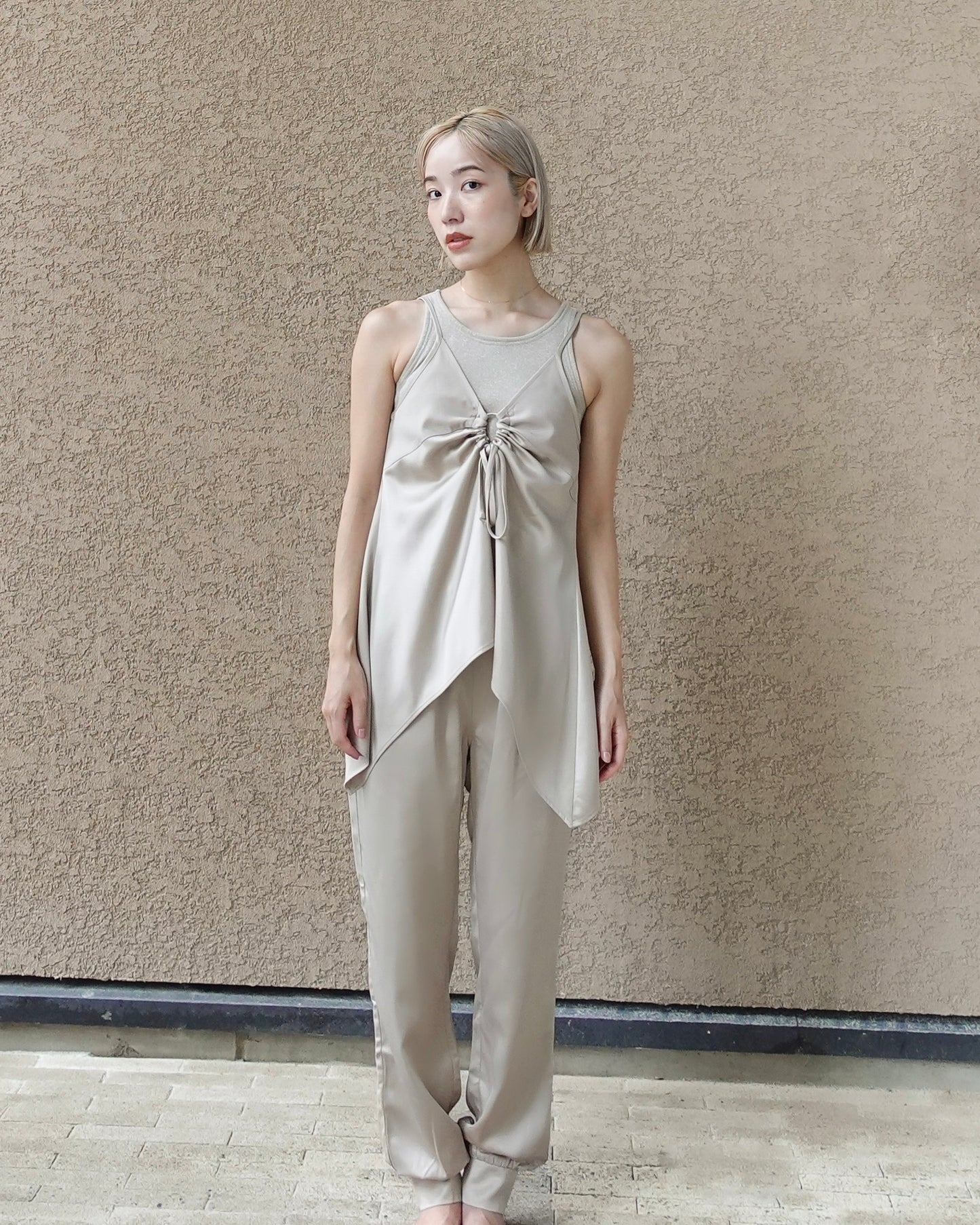 Satin Pants - BEIGE