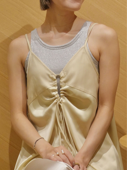 Satin Camisole Tops - CREAM