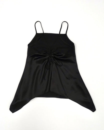 Satin Camisole Tops - BLACK