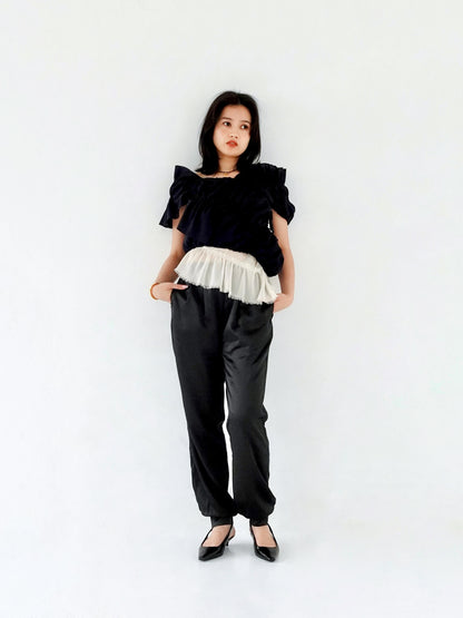 Satin Pants - BLACK