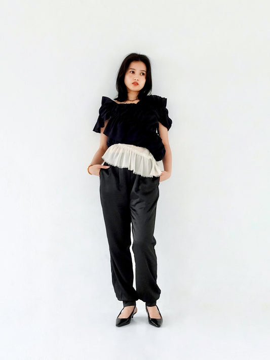 Satin Pants - BLACK