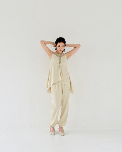 Satin Camisole Tops - CREAM