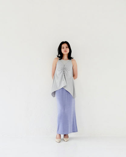 Satin Camisole Tops - ICE BLUE