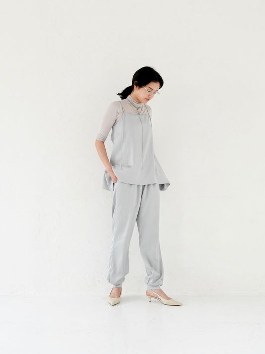 Satin Pants - ICE BLUE