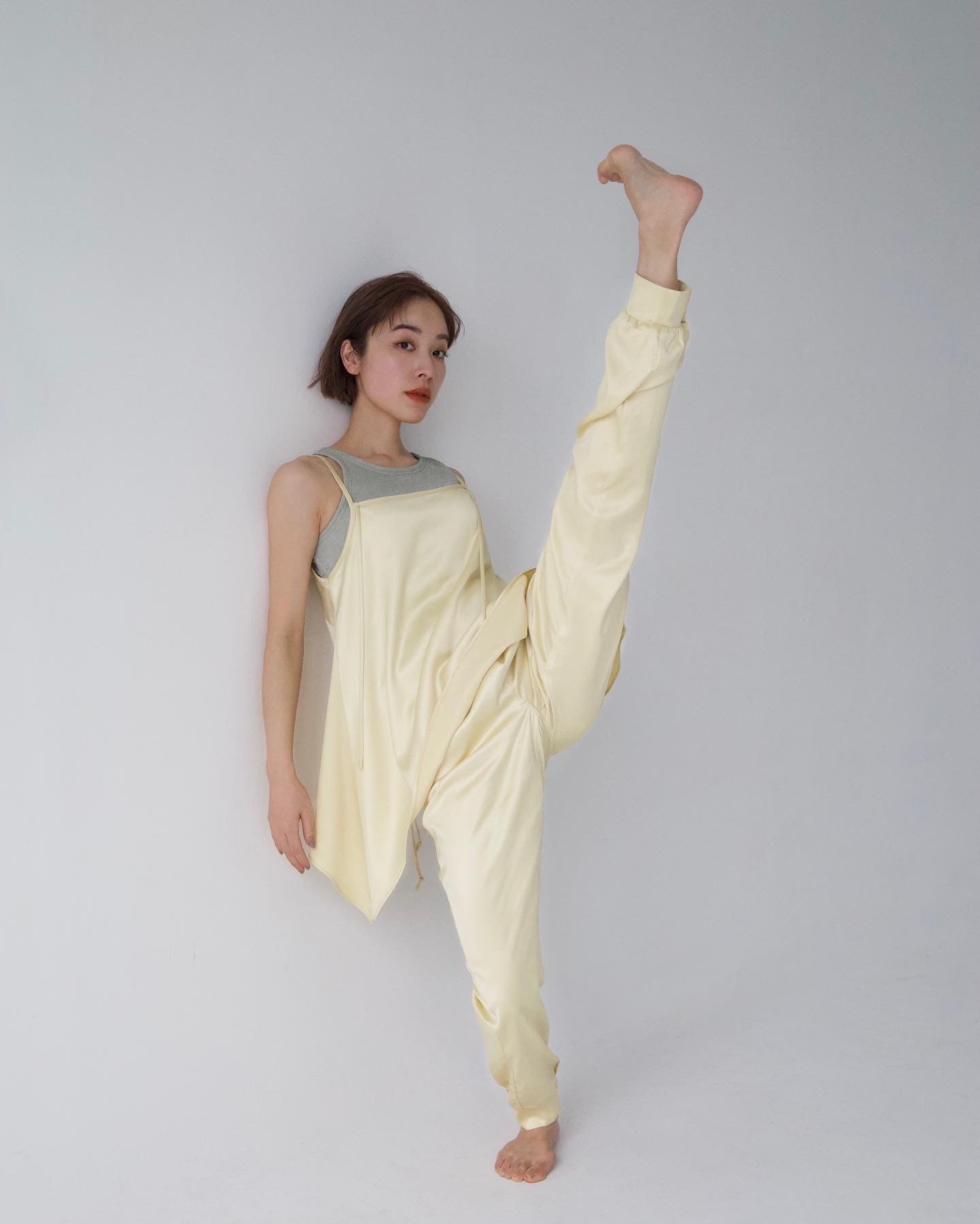 Satin Pants - cream