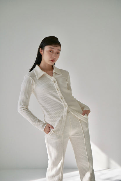 Soft Fit Rib Shirts - OFF WHITE